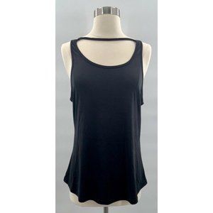 ZJCT Womens Tank Top Black Sleeveless Scoop Neck L